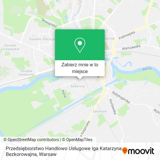 Mapa Przedsiębiorstwo Handlowo Usługowe Iga Katarzyna Bezkorowajna