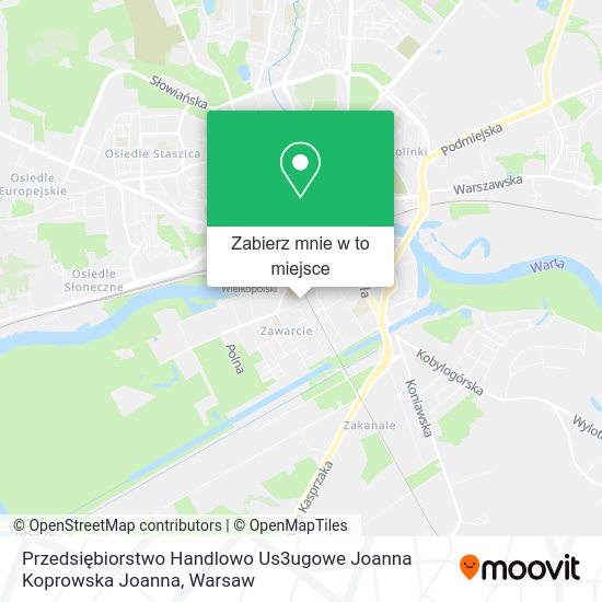 Mapa Przedsiębiorstwo Handlowo Us3ugowe Joanna Koprowska Joanna