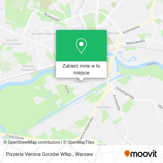 Mapa Pizzeria Verona Gorzów Wlkp.