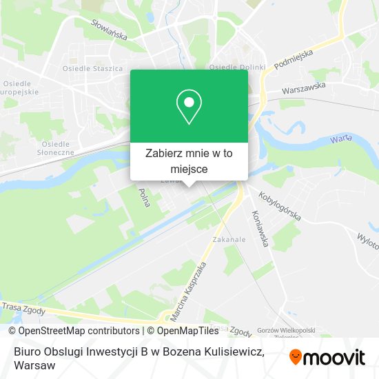 Mapa Biuro Obslugi Inwestycji B w Bozena Kulisiewicz