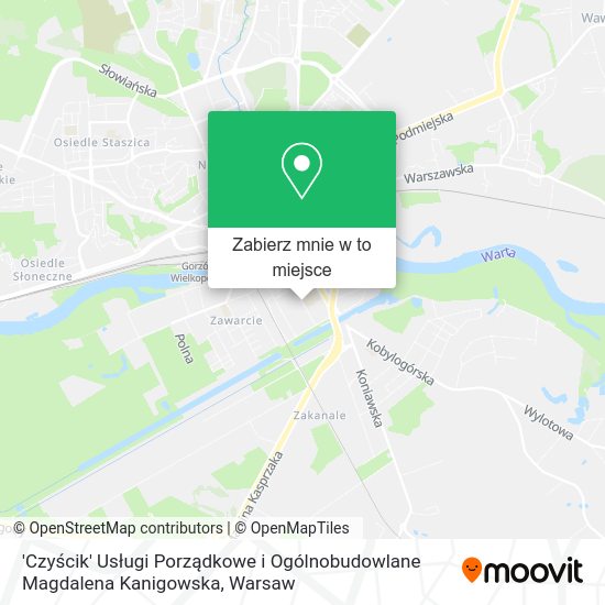 Mapa 'Czyścik' Usługi Porządkowe i Ogólnobudowlane Magdalena Kanigowska