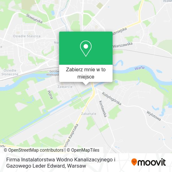 Mapa Firma Instalatorstwa Wodno Kanalizacyjnego i Gazowego Leder Edward