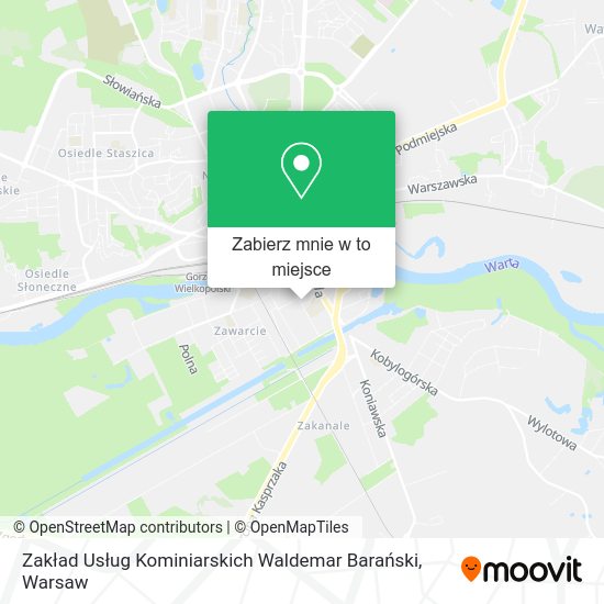 Mapa Zakład Usług Kominiarskich Waldemar Barański