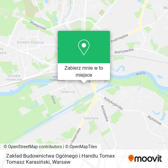 Mapa Zakład Budownictwa Ogólnego i Handlu Tomex Tomasz Karasiński