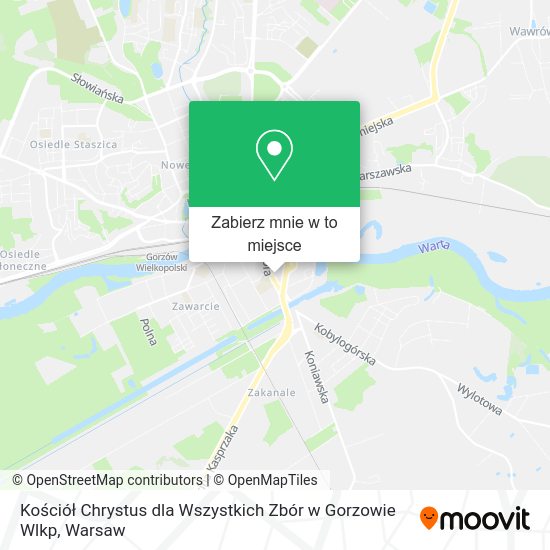 Mapa Kościół Chrystus dla Wszystkich Zbór w Gorzowie Wlkp