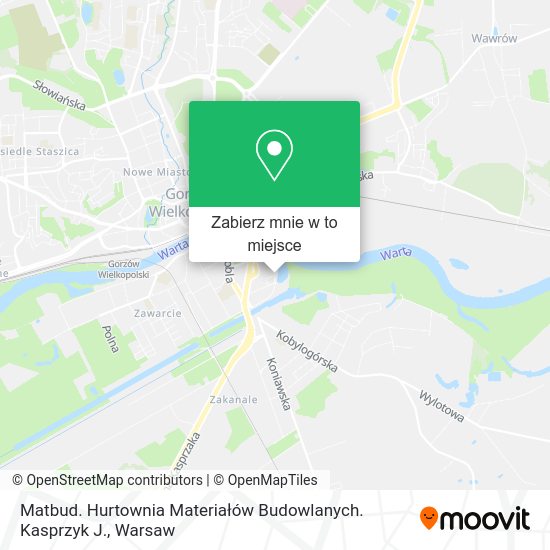 Mapa Matbud. Hurtownia Materiałów Budowlanych. Kasprzyk J.