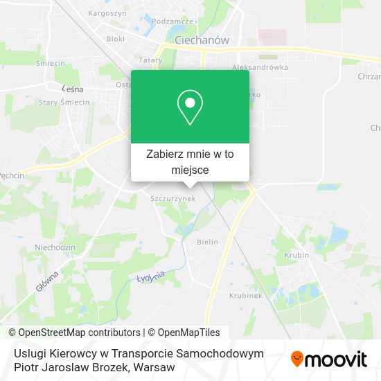 Mapa Uslugi Kierowcy w Transporcie Samochodowym Piotr Jaroslaw Brozek