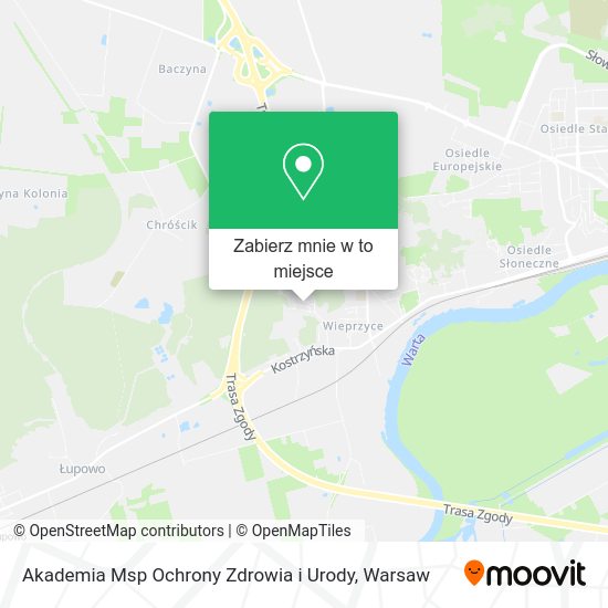 Mapa Akademia Msp Ochrony Zdrowia i Urody