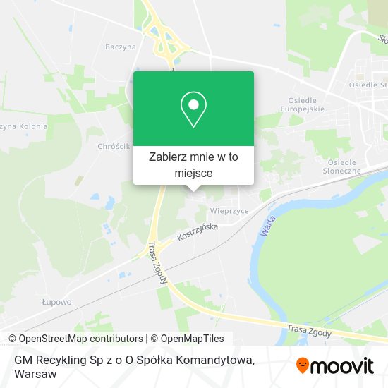 Mapa GM Recykling Sp z o O Spółka Komandytowa