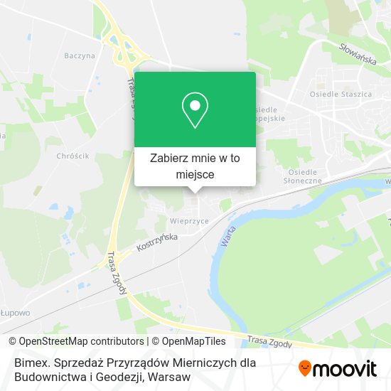 Mapa Bimex. Sprzedaż Przyrządów Mierniczych dla Budownictwa i Geodezji