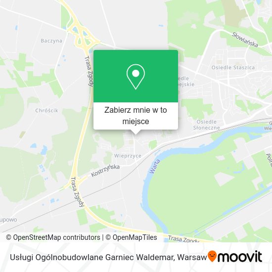 Mapa Usługi Ogólnobudowlane Garniec Waldemar