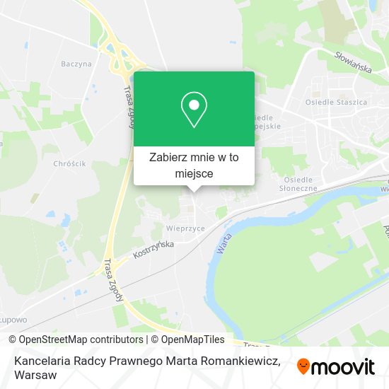 Mapa Kancelaria Radcy Prawnego Marta Romankiewicz