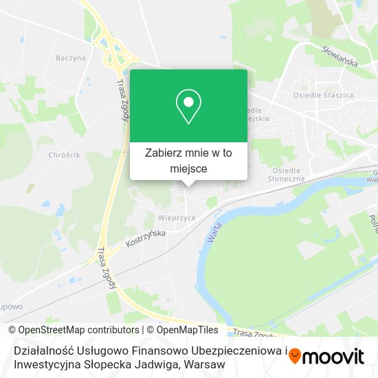 Mapa Działalność Usługowo Finansowo Ubezpieczeniowa i Inwestycyjna Słopecka Jadwiga