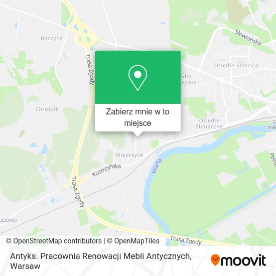 Mapa Antyks. Pracownia Renowacji Mebli Antycznych