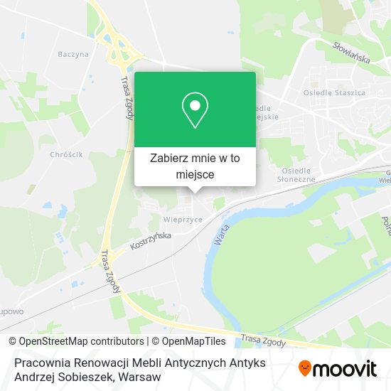 Mapa Pracownia Renowacji Mebli Antycznych Antyks Andrzej Sobieszek