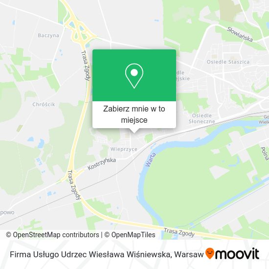 Mapa Firma Usługo Udrzec Wiesława Wiśniewska