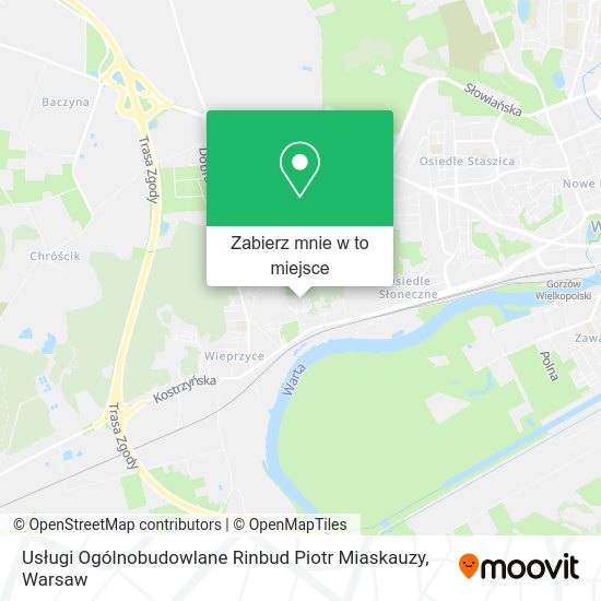 Mapa Usługi Ogólnobudowlane Rinbud Piotr Miaskauzy