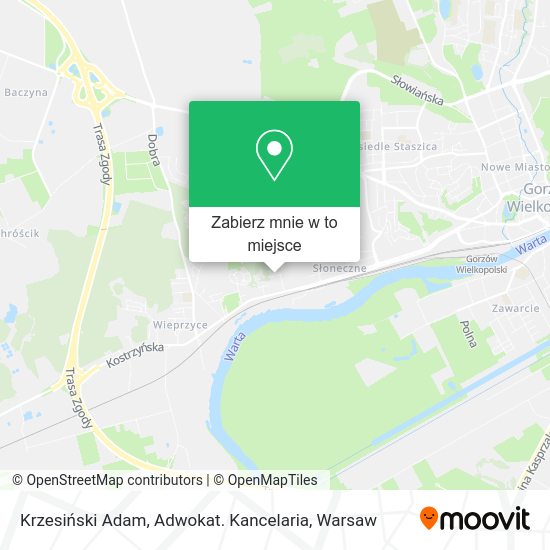 Mapa Krzesiński Adam, Adwokat. Kancelaria