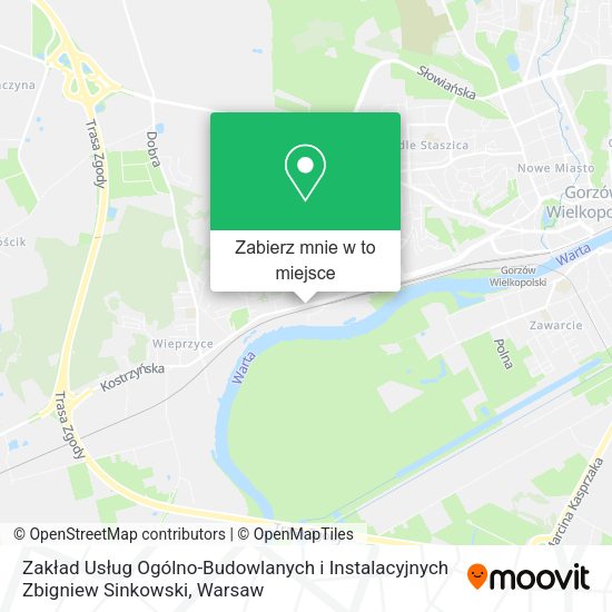 Mapa Zakład Usług Ogólno-Budowlanych i Instalacyjnych Zbigniew Sinkowski