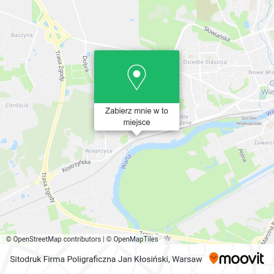 Mapa Sitodruk Firma Poligraficzna Jan Kłosiński