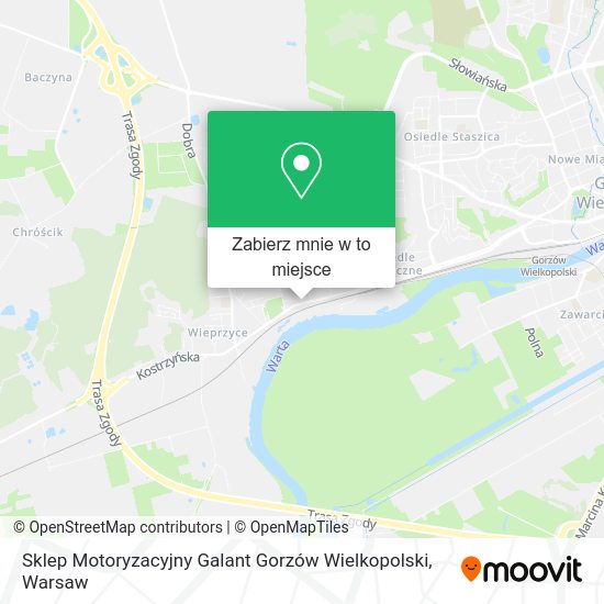 Mapa Sklep Motoryzacyjny Galant Gorzów Wielkopolski