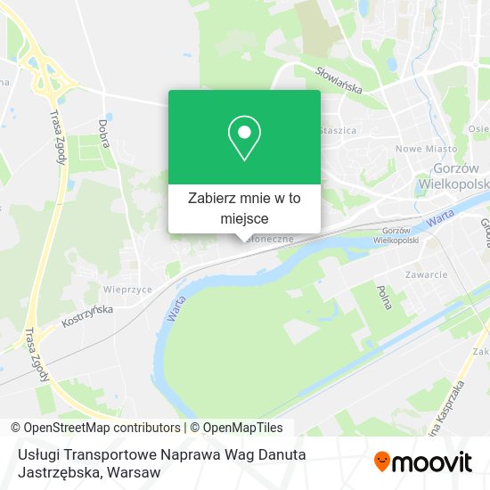 Mapa Usługi Transportowe Naprawa Wag Danuta Jastrzębska