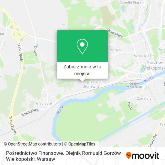 Mapa Pośrednictwo Finansowe. Olejnik Romuald Gorzów Wielkopolski