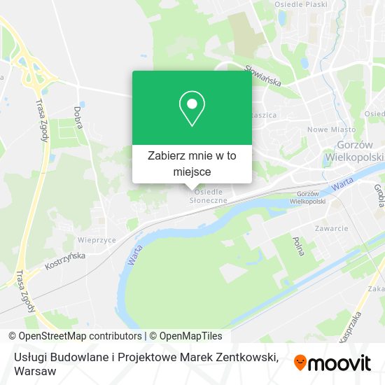 Mapa Usługi Budowlane i Projektowe Marek Zentkowski