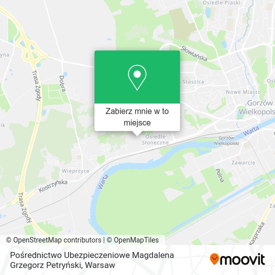 Mapa Pośrednictwo Ubezpieczeniowe Magdalena Grzegorz Petryński