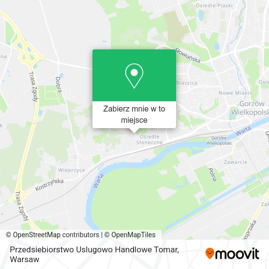 Mapa Przedsiebiorstwo Uslugowo Handlowe Tomar