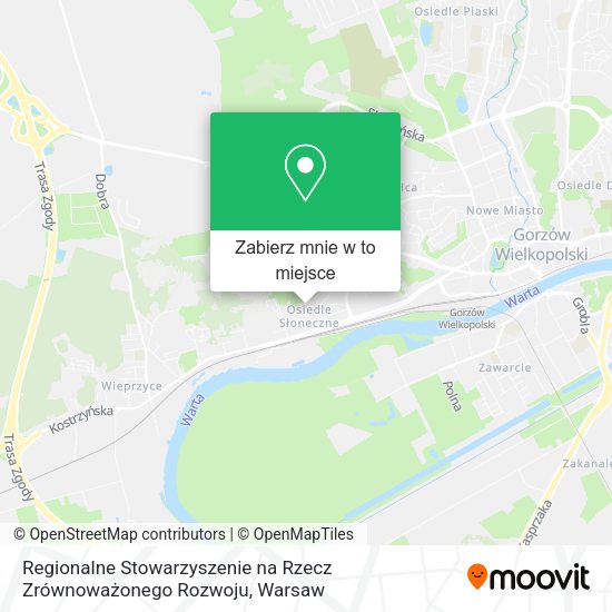 Mapa Regionalne Stowarzyszenie na Rzecz Zrównoważonego Rozwoju