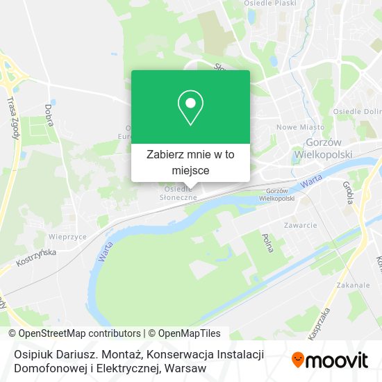 Mapa Osipiuk Dariusz. Montaż, Konserwacja Instalacji Domofonowej i Elektrycznej