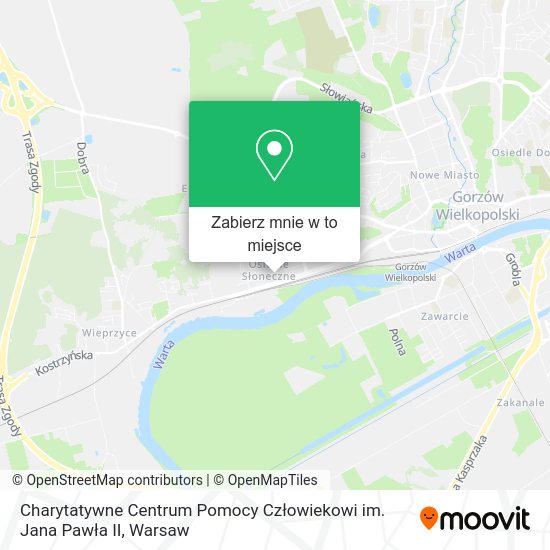 Mapa Charytatywne Centrum Pomocy Człowiekowi im. Jana Pawła II