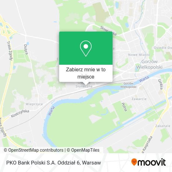 Mapa PKO Bank Polski S.A. Oddział 6