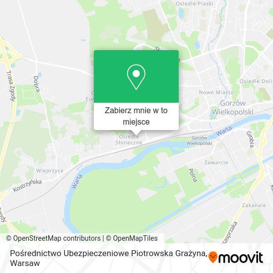 Mapa Pośrednictwo Ubezpieczeniowe Piotrowska Grażyna