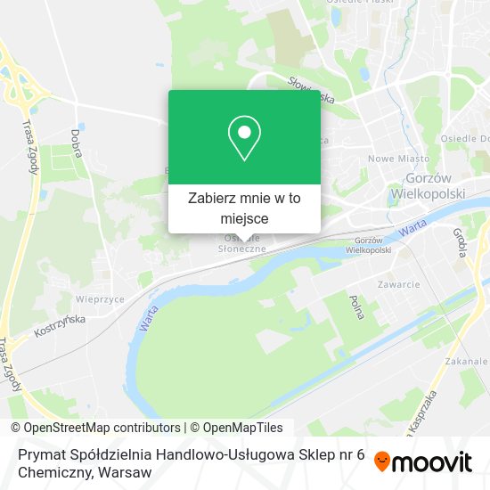 Mapa Prymat Spółdzielnia Handlowo-Usługowa Sklep nr 6 Chemiczny