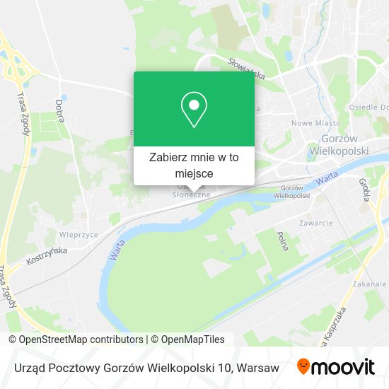 Mapa Urząd Pocztowy Gorzów Wielkopolski 10