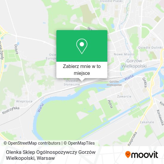 Mapa Olenka Sklep Ogólnospozywczy Gorzów Wielkopolski