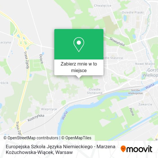 Mapa Europejska Szkoła Języka Niemieckiego - Marzena Kożuchowska-Wiącek