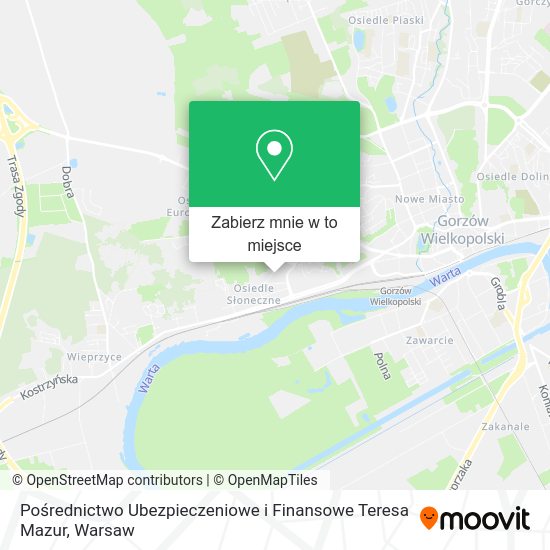 Mapa Pośrednictwo Ubezpieczeniowe i Finansowe Teresa Mazur