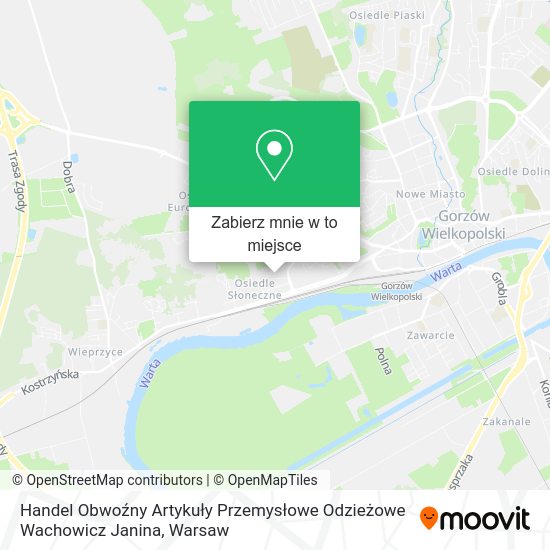 Mapa Handel Obwoźny Artykuły Przemysłowe Odzieżowe Wachowicz Janina