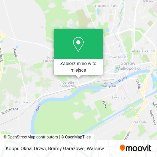 Mapa Koppi. Okna, Drzwi, Bramy Garażowe