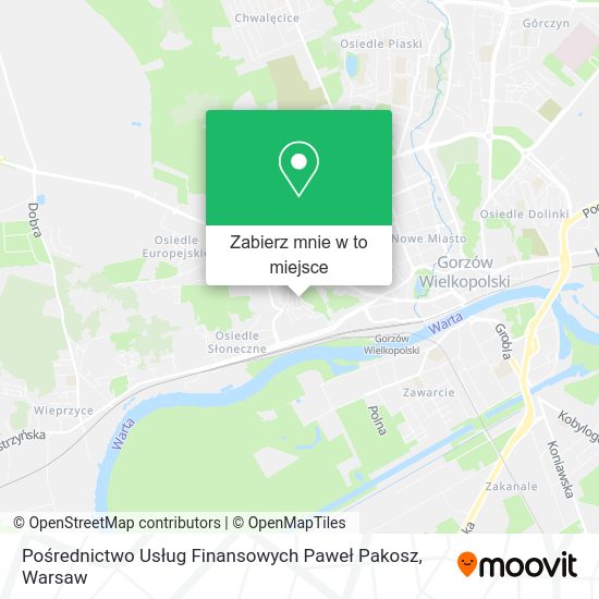 Mapa Pośrednictwo Usług Finansowych Paweł Pakosz