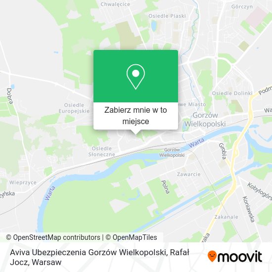 Mapa Aviva Ubezpieczenia Gorzów Wielkopolski, Rafał Jocz