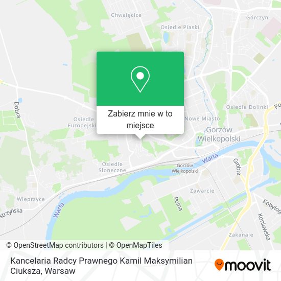 Mapa Kancelaria Radcy Prawnego Kamil Maksymilian Ciuksza