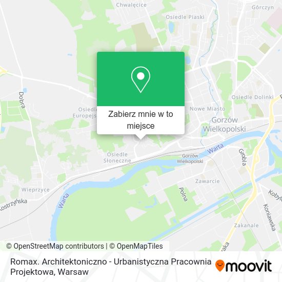 Mapa Romax. Architektoniczno - Urbanistyczna Pracownia Projektowa