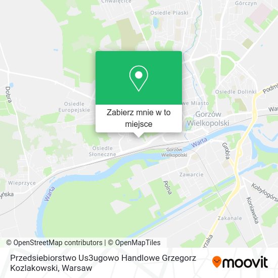 Mapa Przedsiebiorstwo Us3ugowo Handlowe Grzegorz Kozlakowski