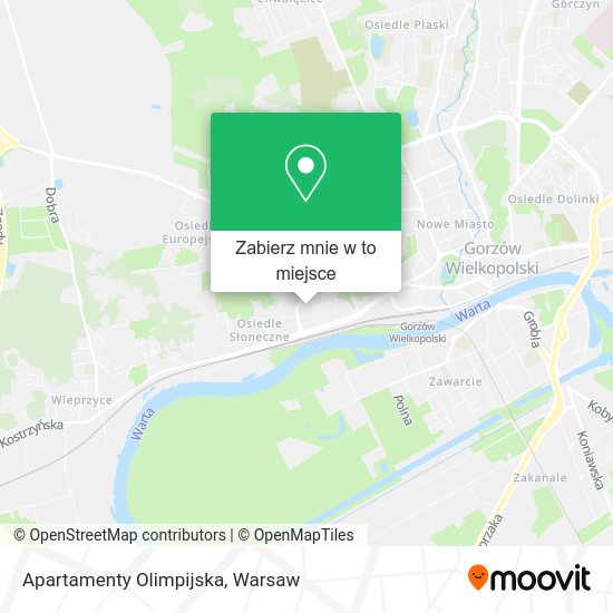 Mapa Apartamenty Olimpijska