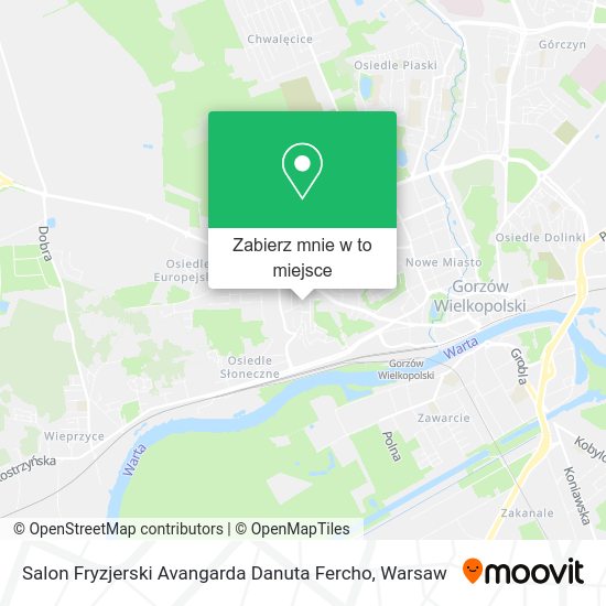 Mapa Salon Fryzjerski Avangarda Danuta Fercho