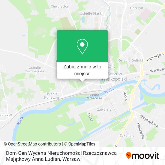 Mapa Dom-Cen Wycena Nieruchomości Rzeczoznawca Majątkowy Anna Ludian